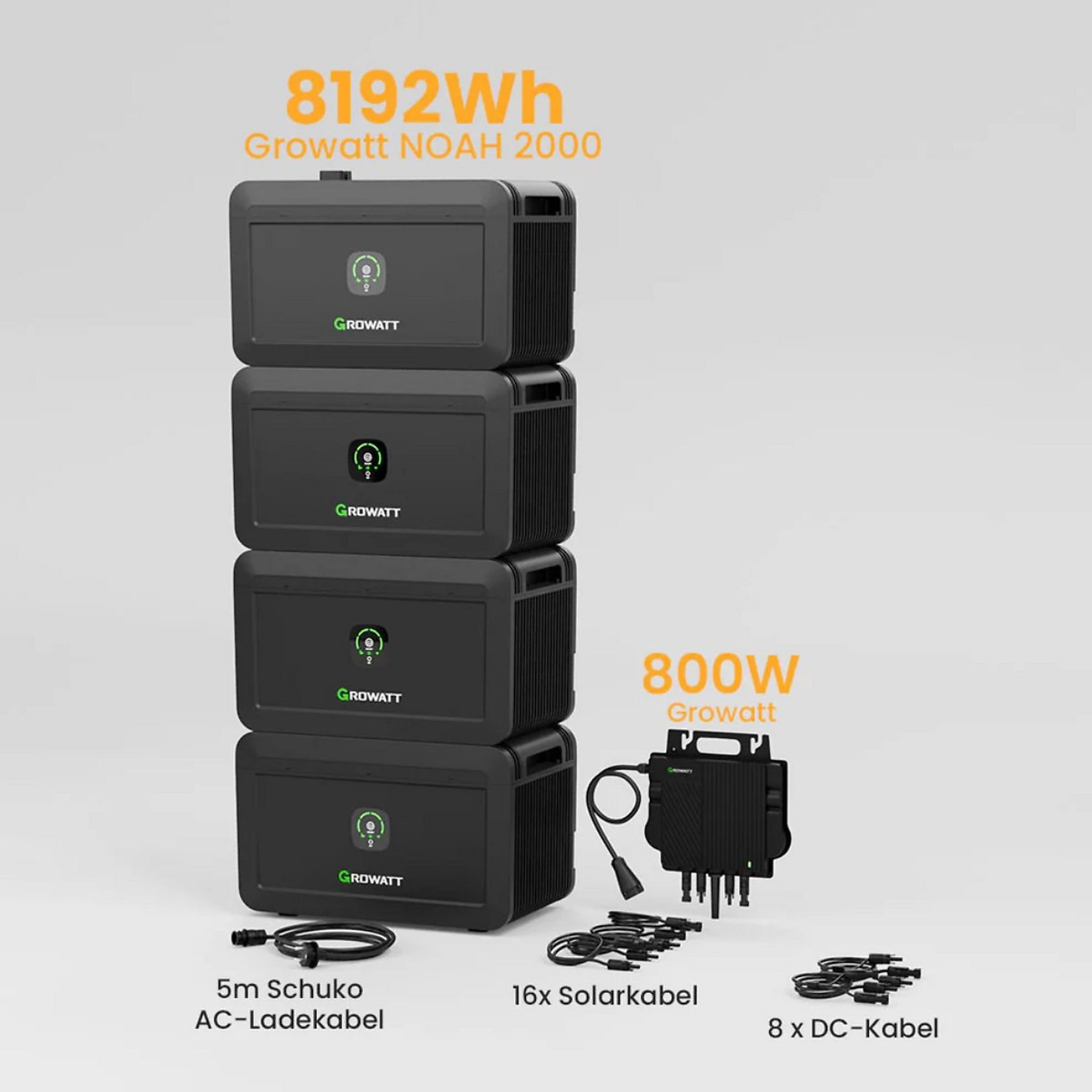 POWERNESS NOAH 2000 8192 Wh avec batterie solaire NEO 800M-X noir