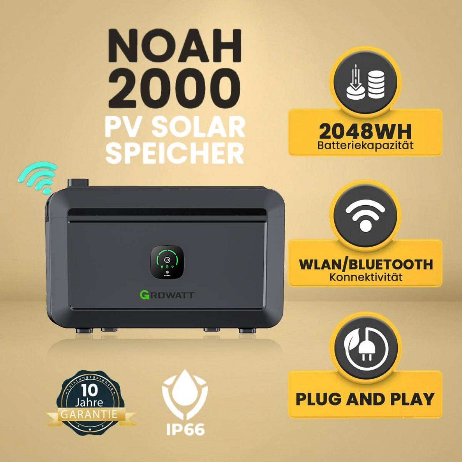 POWERNESS NOAH 2000 8192 Wh avec batterie solaire NEO 800M-X noir – Image 8