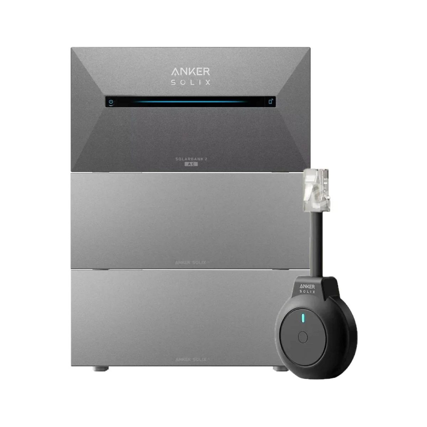 ANKER SOLIX banque solaire 3 E2700 Pro + batterie d'extension SOLIX BP2700 * 2 + panneau solaire SOLIX P1 mètre noir