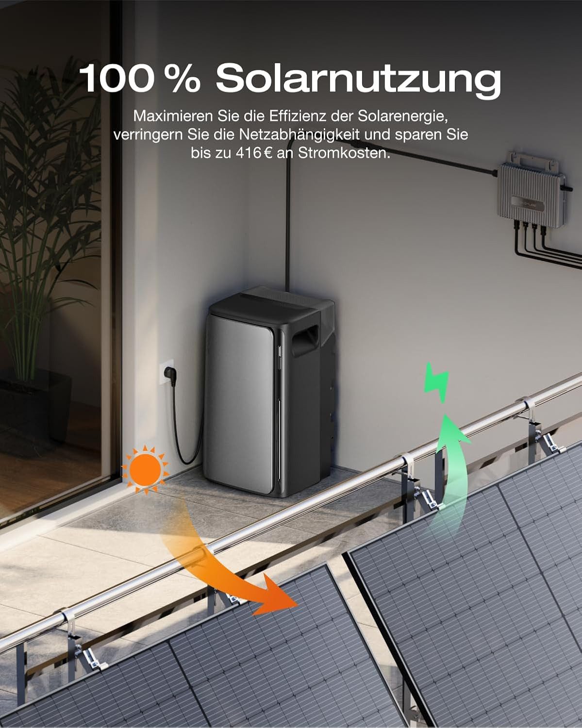 ECOFLOW STREAM Ultra et STREAM AC Pro, batterie solaire à câble parallèle noir – Image 3