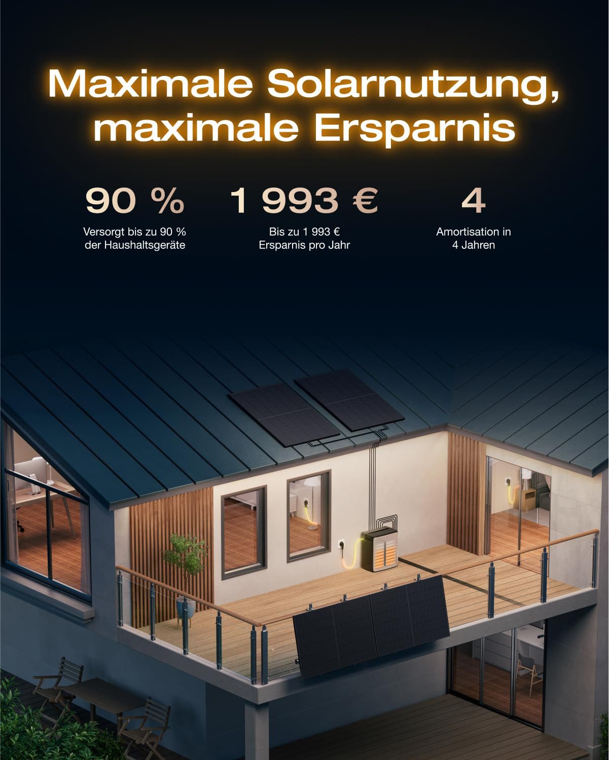 ECOFLOW STREAM Ultra et STREAM AC Pro, batterie solaire à câble parallèle noir – Image 9