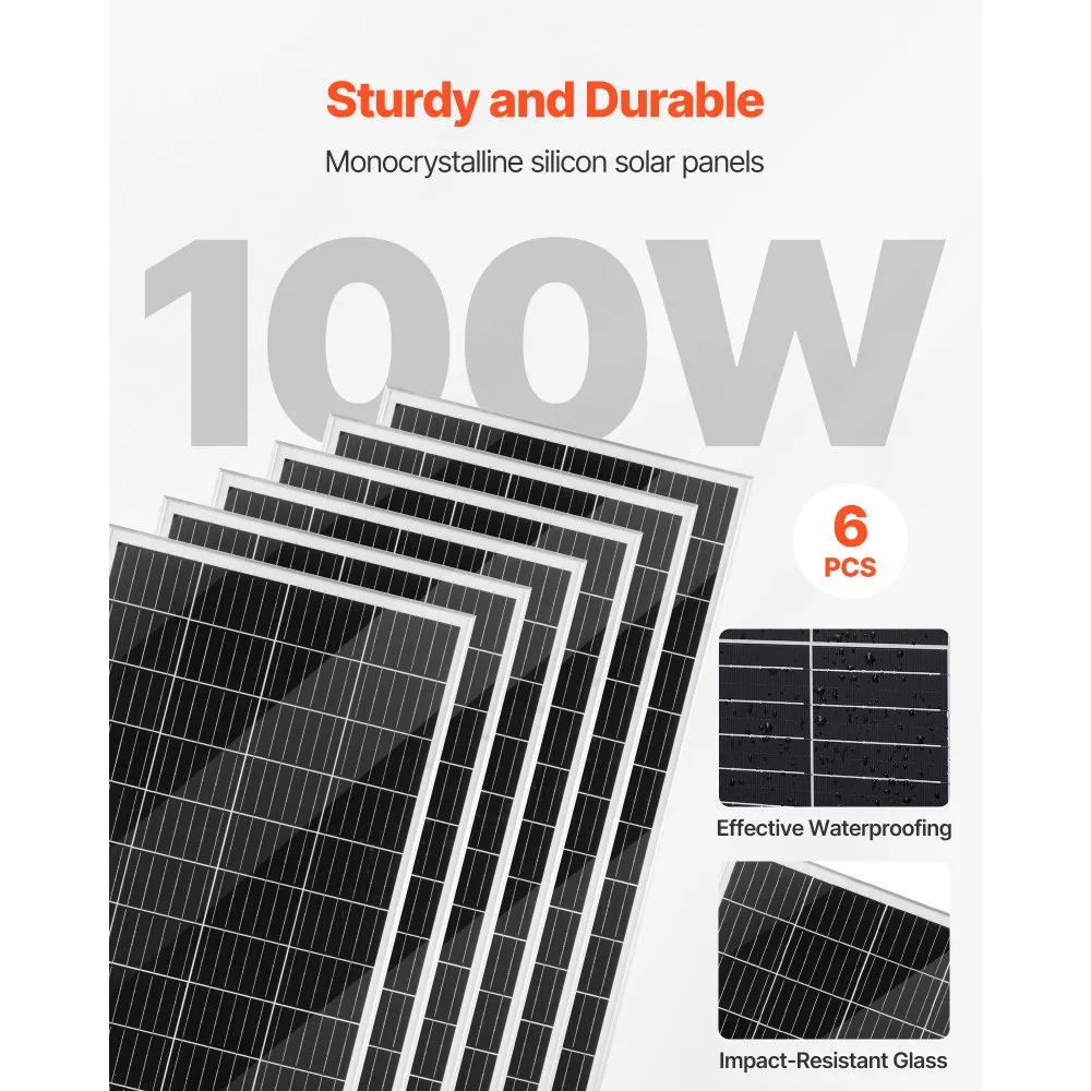 Panneaux solaires VEVOR Kit d'énergie éolienne et solaire 24 V 1000 W, 6 – Image 11